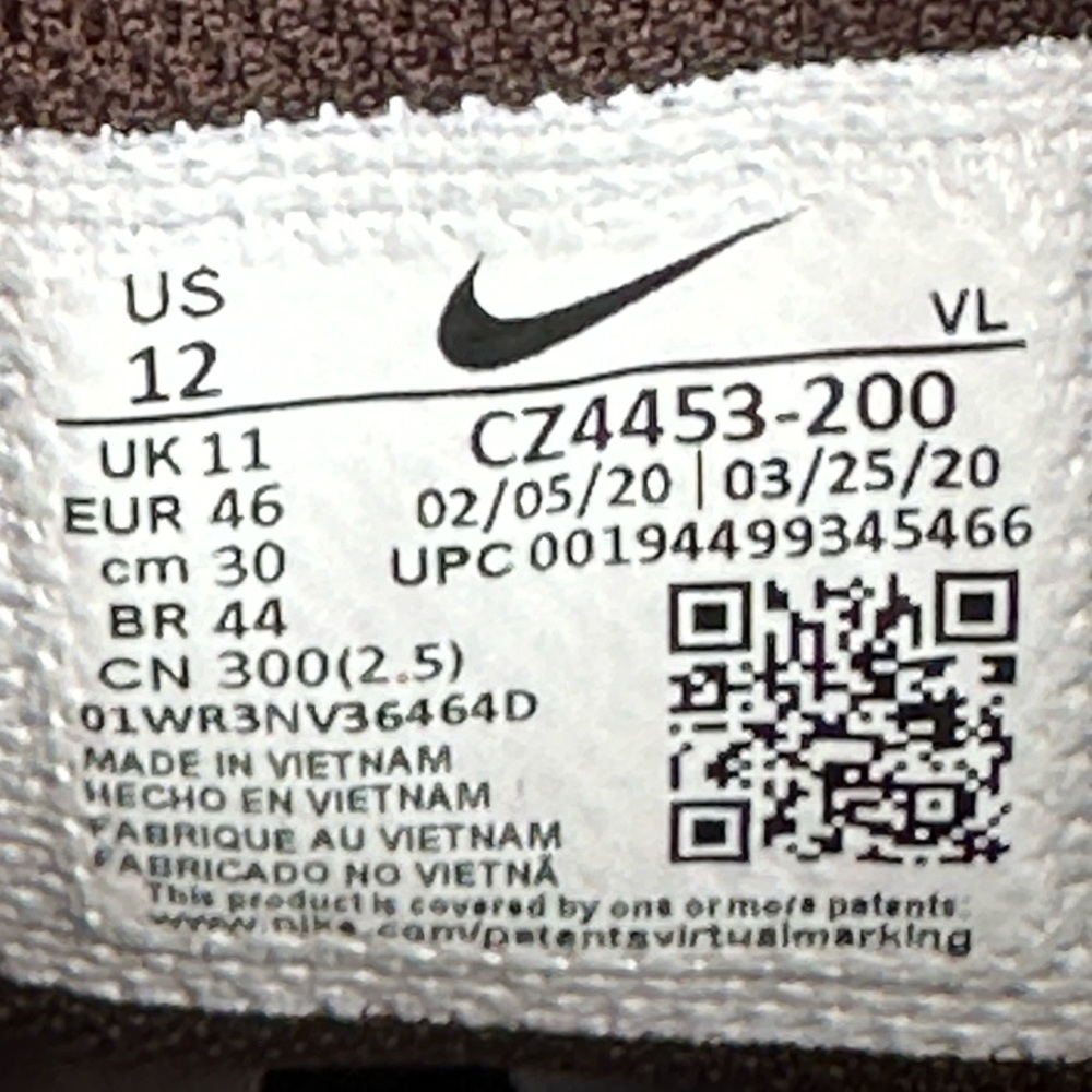 Nike Mens Alpha Huarache Elite 3 MCS Brown Yellow Baseball Cleats Size 12 - Picture 8 of 8